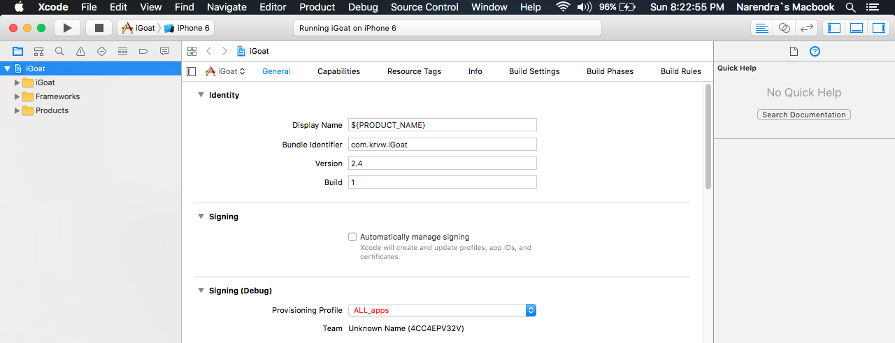 iOS Application Pentesting Part 4 : Installing iGoat Application