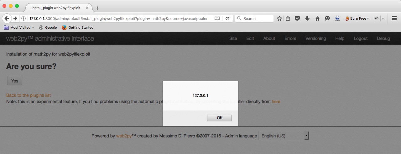 Web2py Vulnerabilities 2.14.5 : LFI,XSS,CSRF,Brute Force Attack