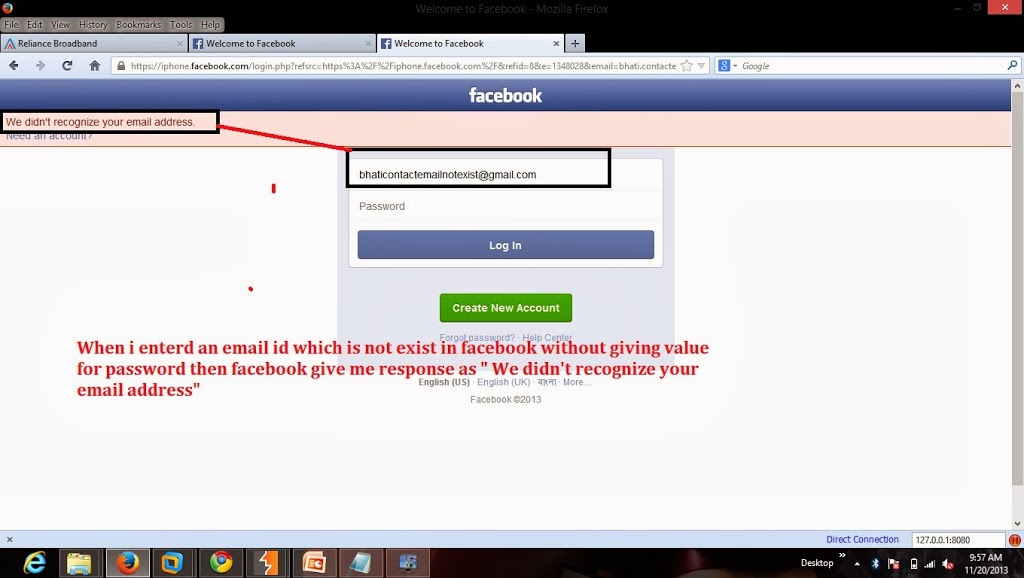 Facebook User Enumeration Vulnerability By Bypassing Brute ForceProtection