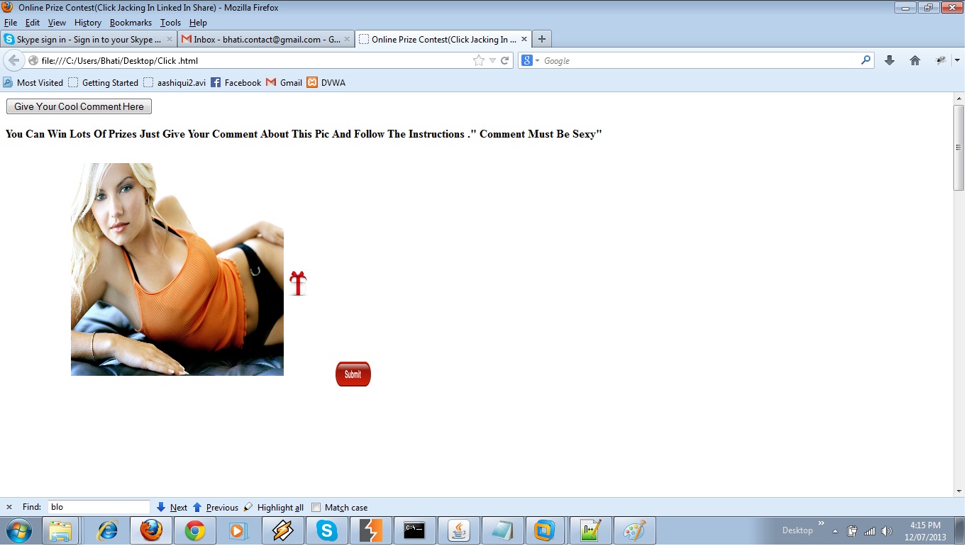 Linkedin Clickjacking
